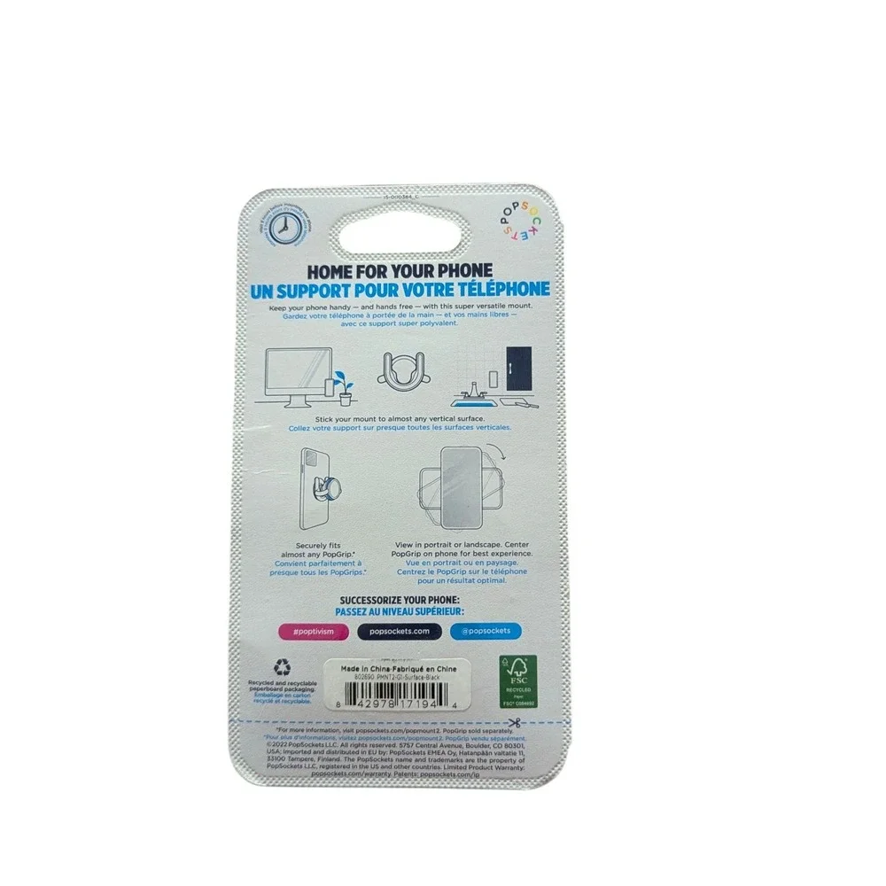 Mm9N PopSockets Popmount 2 Multi Surface Phone Mount Clip‎ Holder PopSockets